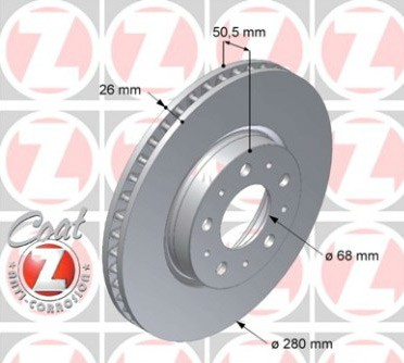 Zimmermann 280mm Front Brake Rotor for 850 S70 V70 C70